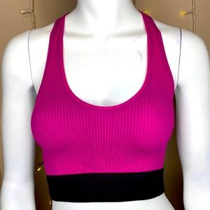 Free People ribbed pink sports bra size XSmall/Small